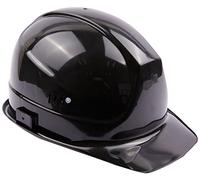 Uvex Superboss - Casco de Trabajo con Ranuras para protección auditiva (Negro)