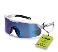 Uvex Ultrashield - Gafas de seguridad - Antiarañazos y antivaho, gafas deportivas de trabajo y planchado con 100% protección UV, antideslizantes y cómodas