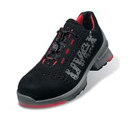 Uvex Zapatos de trabajo 1 - Zapatos de seguridad S1 SRC ESD Rojo-Negro - ancho 12 / ancho - GR, talla:43