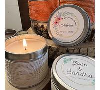 Uvimark - Set 12 Velas Personalizadas, Detalle Boda, Bautizo y Comunión