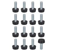 Uxcell Patas ajustables para muebles, 24 piezas de rosca UNC de 1/4 a 20 pulgadas, patas de nivelación de muebles roscadas para mesa, sillas, sofá, armario (negro)