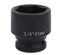 Uxney Casquillo de Impacto 3/4" 41mm 6 Caras, Acero Cr-Mo, Corto para Llave de Impacto, Ideal para Talleres Mecánicos