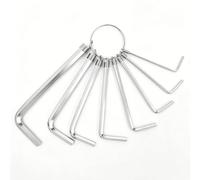 Uxney Juego de 8 llaves Allen con llavero, juego de llaves Allen de 1,5 a 6 mm, acero al cromo vanadio, compacto para reparación de bicicletas, motocicletas y exteriores