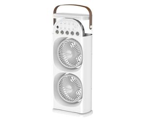Uxsjakjsd Pulverizador de Cinco Orificios con Humidificación de Doble Ventilador, Sin Escobillas, Carga Directa por Enchufe, Múltiples Velocidades, Luces de Colores y Gran Capacidad.