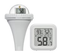 Uxsjakjsd Termómetro Flotante para Piscina. Sensor de Temperatura para Piscina Exterior. Monitor de Humedad Interior. de Temperatura del Agua y del Aire.