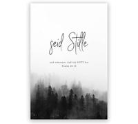 UYCUODLUY Be Still Psalm 46 10 Canvas Wall-Art Minimalist Decor for Living Room Bedroom(Framed,16x24inch(40x60cm))