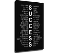 UYCUODLUY Inspirational Success Quotes Poster Keys To Success for Motivational Wall Decor(Framed,16x24inch(40x60cm))
