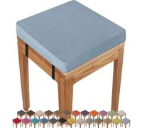 uyeoco Cojín Cuadrado 40x40 para Silla Comedor, Lavable Antideslizante, 3/5/8cm de Grosor Cojín de Asiento para Taburete, Ruedas,Oficina, jardín, Interior, Exterior, Hogar(Sky Blue,33X33x5CM)