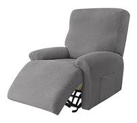 Uyeoco Funda de Sillón Relax Reclinable 4-Piezas Elástica Spandex Completo Protector para Sillón 1 Plaza Funda de Sofá Antideslizante