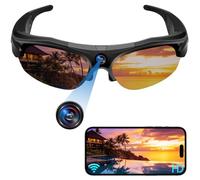 UYIKOO Cámara Espía Gafas de Sol, Mini Camara Oculta WiFi 1080P HD, Gafas con Camara de Deporte Grabación App Protección UV para Deportes al Aire Libre