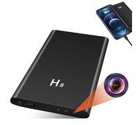 UYIKOO Cámara Espía Oculta, 5000mAh Mini Camara Espia Powerbank, Portátil Cámara Vigilancia para Coche 20+ Horas de Grabación con Sensor de Gravedad Visión Nocturna