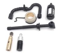 UYTGFO Adecuado para Stihl MS 180 170 MS180 MS170 018 017 piezas de motosierra 11236407102 AC88-10X bomba de aceite engranaje helicoidal filtro de aceite combustible manguera