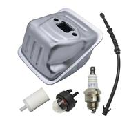 UYTGFO Ajuste for Husqvarna 435 440 445 445E 450 línea de filtro de combustible Primer bombilla bujía repuesto de motosierra pieza de repuesto silenciador de escape