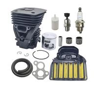 UYTGFO Ajuste for Husqvarna 455 455e 460 con línea de filtro de combustible y aire, bomba de aceite, reemplazo 537320402 537255702, Kit de pistón de cilindro de motosierra de 47mm