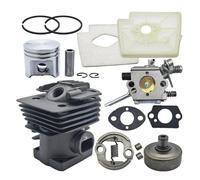 UYTGFO Ajuste for Stihl FS160 FS220 FS280, carburador, embrague, tambor, filtro de aire, conjunto de Base de limpiador, Kit de pistón de cilindro de 38mm
