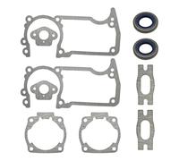 UYTGFO Compatible con Husqvarna 55 51 50, motosierra Rancher, silenciador de escape, base de carburador, pieza de repuesto 501 76 18-02, cilindro, cárter, junta, juego de sellos de aceite.