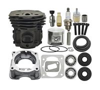 UYTGFO Compatible con motosierra Husqvarna 353, 346 y 350. Línea de filtro de aceite y combustible, bujía de 45 mm, pistón de cilindro, cojinete de cigüeñal, kit de sello de aceite.