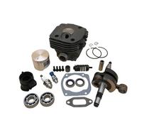 UYTGFO Compatible con motosierra Husqvarna 372XP 372 371 365 362, piezas de motor de 50 mm, culata, pistón, cigüeñal, cojinete y sello.