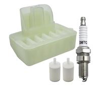 UYTGFO Compatible con motosierra Husqvarna 435 440. 544805403 525318901, bujía, filtro de combustible, filtro de aire y combustible. Kit de puesta a punto.