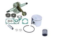 UYTGFO Compatible con motosierra Husqvarna 50 51 55 EPA Rancher 503573806 51 55, sello de aceite del cigüeñal, juntas de cojinetes, kit de pistón de 45 mm y 46 mm.(Crankshaft 50 51)