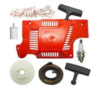 UYTGFO Compatible con motosierra Husqvarna 50, 51 y 55. Piezas de repuesto: polea de arranque, cuerda, empuñadura, resorte, filtro de combustible, kit de bujías.