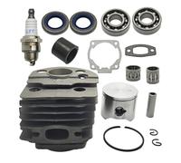 UYTGFO Compatible con motosierra HUSQVARNA 55 51 50, piezas de reconstrucción OEM 503168301, kit de motor de 45 mm con sello de aceite y cojinete de cigüeñal y pistón de cilindro.