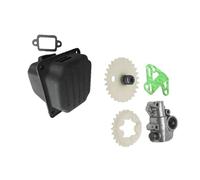 UYTGFO Compatible con STIHL 038 380 MS380 MS381 038AV, motor de motosierra, herramientas eléctricas, accesorio, engranaje recto, bomba de aceite, junta con kit de silenciador.