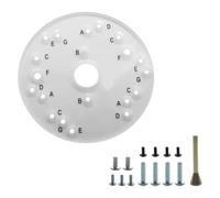 UYZO Placa base de enrutador de 6-1/2 pulgadas de diámetro con agujeros marcados con letras, se adapta a Porter Cable, Craftsman, Dewalt, Hitachi, Ryobi (71369)