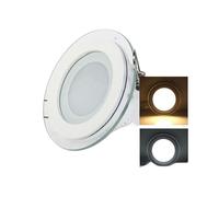 UYZSWTHPC Panel de luz LED regulable redondo/cuadrado Panel de vidrio Downlight 6W 12W 18W luces empotrables de techo Spot Light AC85-265V(Natural White 4000k,Round 18w)
