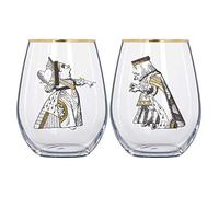 V&A Alicia en el país de las maravillas - Vasos para él y ella en caja de regalo, 500 ml, juego de 2