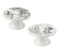 V&A Victoria & Albert Alicia en el país de Las Maravillas Mini Cake Pedestals, Blanco, Juego de 2