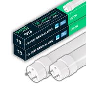 V-TAC 2x TuboS LED 120 CM - T8 G13-18W - 1850 Lúmenes - [Chip Samsung] - Tubos LED para Techo, Pared, garaje, Tienda - Tubo LED forma T8 - Sustitución de neón - Blanco Frío 6500K
