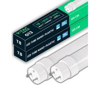 V-TAC 2x TuboS LED 120 CM - T8 G13-18W - 1850 Lúmenes - [Chip Samsung] - Tubos LED para Techo, Pared, garaje, Tienda - Tubo LED forma T8 - Sustitución de neón - Blanco Natural 4000K