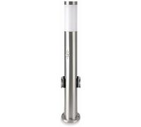 V-TAC, aplique exterior para pared, modelo VT-838, IP44, casquillo E27, sensor PIR, enchufe, acero inoxidable, 600 mm