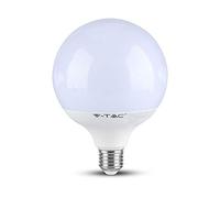 V-TAC Bombilla LED globo con chip Samsung casquillo E27 18 W, blanco frío