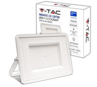 V-TAC Foco LED Exterior 100W Blanco [Altas Prestaciones] - 8700 Lumen - IP65 - Proyector LED Exterior en Aluminio para Hogar, Jardín, Patio, Parque Garaje - Resistente Agua - Faros - Luz Blanco Neutro