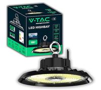 V-TAC Lámpara de Alta Bahía LED - Proyector Industrial UFO 100W - [CHIP CREE LED - AHORRO ENERGÉTICO] - 13500 lm para Almacén, Fábrica, Taller - IP65 - Campana - Blanco Neutro 4000K