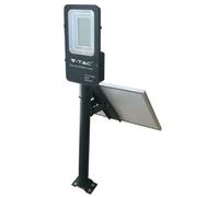 V-TAC LED STREET ARMOR WITH BLACK SOLAR PANEL 4000L 6400K 95509
