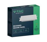 V-TAC Minipaneles LED - Retroiluminación - Serie de montaje - IP20 - Carcasa blanca - 24 W - 2500 lúmenes - 3000 K