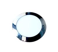V-TAC Panel LED 24W Empotrable Redondo Luz Calida 3000K/Cromo