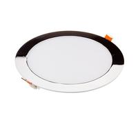 V-TAC Panel LED 24W Empotrable Redondo Luz Calida 3000K/Cromo