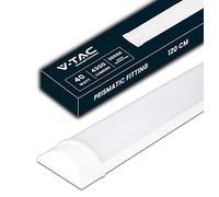 V-TAC Pantalla LED Luminaria 120 CM - 40W - Chip Samsung - Lámpara Rectangular 4300 Lumen IP20 para Pared, Garaje, Tienda - Tubo LED - Plafón LED Lineal - Luz Blanco Cálido 3000k