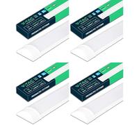 V-TAC Pantalla LED Luminaria 30 CM - 10W - Chip Samsung - Lámpara Rectangular 1200 Lumen IP20 para Pared, Garaje, Tienda - Tubo LED - Plafón LED Lineal - Luz 3000k Blanco Cálido (Paquete de 4)