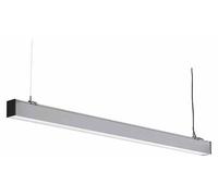 V-TAC PRO VT-7-43-S: Foco LED lineal de 40W, suspensión colgante, chip Samsung, ángulo de 120°, temperatura de color 4000K, color plateado, aluminio, conectable, UGR <19 - SKU 21384