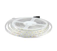 V-TAC Tira LED bobina de 5 metros 10 W por metro cinta luminosa SMD 5050 color de la luz blanca natural 4000 K para exterior con tira adhesiva y cubierta de silicona, alimentada a 24 V.