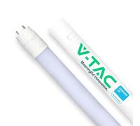 V-TAC Tubo LED T8 de 20 W, 150 cm, nano plástico, 6500 K blanco frío, chip Samsung, 2100 lúmenes, no giratoria, casquillo G13, ahorro de energía, 25.000 horas de vida útil