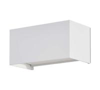 V-TAC VT-8125, aplique de pared LED de 24W, color blanco satinado, aluminio, luz suave, ángulo de 110°, rectangular, para exteriores, IP65, temperatura de color 4000K, código de producto 2976