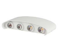 V-TAC VT-848, aplique LED con 8 módulos COB de 7W, doble haz de luz, carcasa de aluminio en color arena, temperatura de color 4000K, grado de protección IP65 - SKU 218618