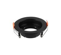 V-TAC VT-933 - Foco LED empotrable redondo orientable foco GU10 color negro de policarbonato SKU 6659