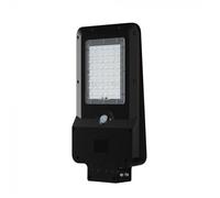 V-TAC VT-ST20CCT Armatura Stradale Solar LED 20W Sensor Movimiento Negro IP65